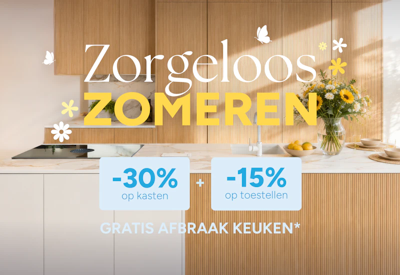 Keuken actie: zomerse kortingen in alle toonzalen