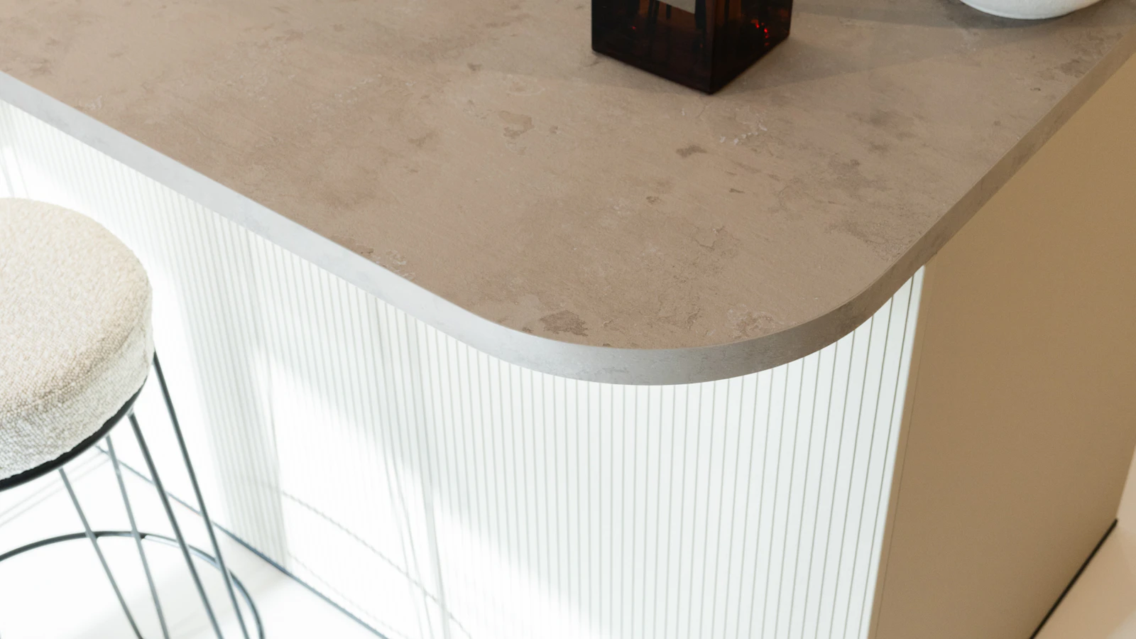 Afgerond laminaat werkblad