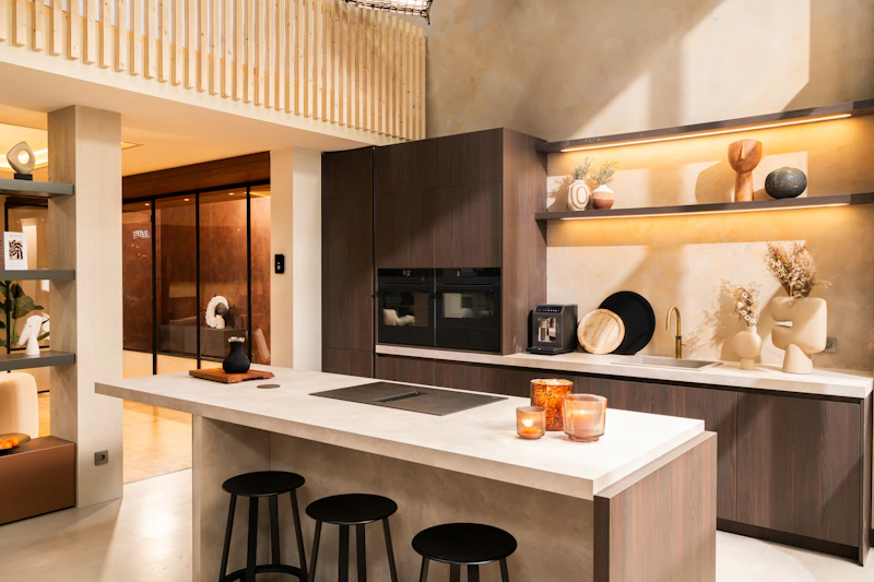 Japandi keuken met kookeiland